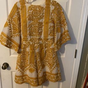 Aztec print shorts romper. Never worn. size M/L